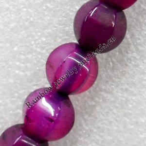 Agate Beads, 10mm, Hole:Approx 1.5mm, Sold per 15.7-inch Strand