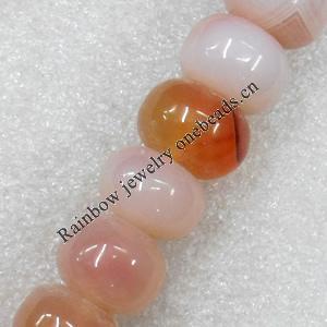 Agate Beads, Rondelle, 8x12mm, Hole:Approx 1.5mm, Sold by PC