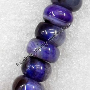 Agate Beads, Rondelle, 10x14mm, Hole:Approx 1.5mm, Sold per 15.7-inch Strand