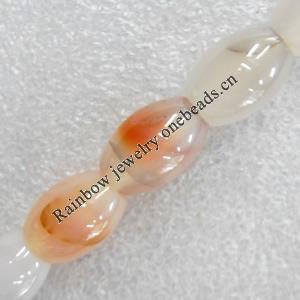 Agate Beads, Oval, 12x16mm, Hole:Approx 1.5mm, Sold per 15.7-inch Strand