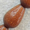 Gold Sand Stone Beads, Teardrop, 8x12mm, Hole:Approx 1.5mm, Sold per 15.7-inch Strand