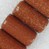 Gold Sand Stone Beads, Tube, 20x10mm, Hole:Approx 1.5mm, Sold by PC