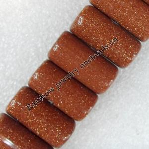 Gold Sand Stone Beads, Tube, 20x10mm, Hole:Approx 1.5mm, Sold by PC