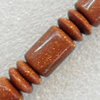 Gold Sand Stone Beads, 10x14mm, Hole:Approx 1.5mm, Sold per 15.7-inch Strand