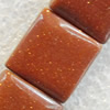 Gold Sand Stone Beads, Square, 12x5mm, Hole:Approx 1.5mm, Sold per 15.7-inch Strand