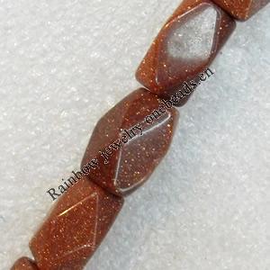 Gold Sand Stone Beads, 8x14mm, Hole:Approx 1.5mm, Sold per 15.7-inch Strand