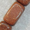 Gold Sand Stone Beads, Rectangle, 8x12mm, Hole:Approx 1.5mm, Sold per 15.7-inch Strand
