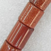 Gold Sand Stone Beads, Tube, 13x16mm, Hole:Approx 1.5mm, Sold per 15.7-inch Strand