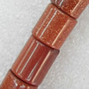 Gold Sand Stone Beads, Tube, 13x16mm, Hole:Approx 1.5mm, Sold per 15.7-inch Strand