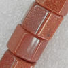 Gold Sand Stone Beads, Faceted Tube, 13x11mm, Hole:Approx 1.5mm, Sold per 15.7-inch Strand