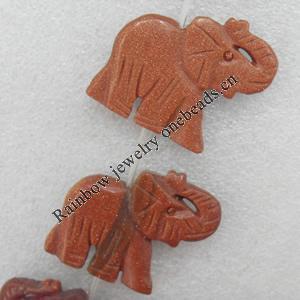 Gold Sand Stone Beads, Animal, 45x37mm, Hole:Approx 1.5mm, Sold by PC