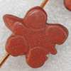 Gold Sand Stone Beads, 25x21mm, Hole:Approx 1.5mm, Sold per 15.7-inch Strand