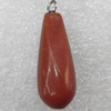 Gold Sand Stone Pendant, 10x28mm, Hole:Approx 2mm, Sold by PC