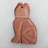 Gold Sand Stone Pendant, Animal, 28x47x7mm, Hole:Approx 1.5mm, Sold by PC