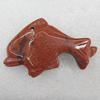 Gold Sand Stone Pendant, Animal, 60x36x11mm, Hole:Approx 1.5mm, Sold by PC