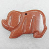 Gold Sand Stone Pendant, Animal, 45x28x8mm, Hole:Approx 1.5mm, Sold by PC