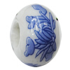 Ceramics Beads European, European Style, 14x10mm, Hole:5mm, Sold by Bag