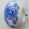 Ceramics Beads European, European Style, 14x10mm, Hole:5mm, Sold by Bag