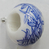 Ceramics Beads European, European Style, 14x10mm, Hole:5mm, Sold by Bag