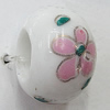 Ceramics Beads European, European Style, 14x10mm, Hole:5mm, Sold by Bag