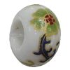 Ceramics Beads European, European Style, 14x10mm, Hole:5mm, Sold by Bag