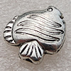 Jewelry findings, CCB Plastic Beads Antique Silver, Fish 18x18mm Hole:2mm, Sold by Bag