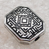 Jewelry findings, CCB Plastic Beads Antique Silver, Polygon 11x9mm Hole:1mm, Sold by Bag