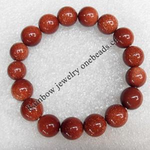 Gold Sand Stone Bracelet, 12mm, Length:Approx 70mm, Sold per 15.7-inch Strand