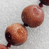 Gold Sand Stone Beads, Faceted Round, 20mm, Hole:Approx 1.5mm, Sold per 15.7-inch Strand