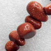 Gold Sand Stone Beads, Nugget, 10x8-17x11mm, Hole:Approx 1mm, Sold per 15.7-inch Strand