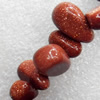 Gold Sand Stone Beads, Nugget, 10x8-17x11mm, Hole:Approx 1mm, Sold per 15.7-inch Strand