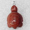 Gold Sand Stone Pendant, 19x30mm, Hole:Approx 1.5mm, Sold by PC