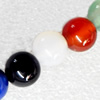 Agate Beads, Mix Colour, Round, 6mm, Hole:Approx 1mm, Sold per 15.7-inch Strand