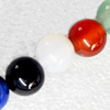 Agate Beads, Mix Colour, Round, 8mm, Hole:Approx 1mm, Sold per 15.7-inch Strand