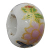 Ceramics Beads European, European Style, 14x10mm, Hole:5mm, Sold by Bag