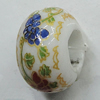 Ceramics Beads European, European Style, 14x10mm, Hole:5mm, Sold by Bag