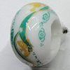 Ceramics Beads European, European Style, 14x10mm, Hole:5mm, Sold by Bag