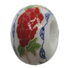 Ceramics Beads European, European Style, 14x10mm, Hole:5mm, Sold by Bag