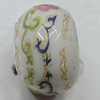 Ceramics Beads European, European Style, 14x10mm, Hole:5mm, Sold by Bag