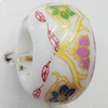 Ceramics Beads European, European Style, 14x10mm, Hole:5mm, Sold by Bag