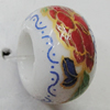 Ceramics Beads European, European Style, 14x10mm, Hole:5mm, Sold by Bag