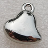 Jewelry findings, CCB Plastic Pendants Platina Plated, 19x16mm Hole:2mm, Sold by Bag