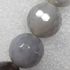 Agate Beads, Faceted Round, 18mm, Hole:Approx 1.5mm, Sold per 15.7-inch Strand