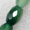 Agate Beads, Faceted Drum, 10x14mm, Hole:Approx 1.5mm, Sold per 15.7-inch Strand