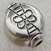 Jewelry findings, CCB Plastic Beads Antique Silver, Lantern 13x11mm Hole:2.5mm, Sold by Bag