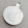 Jewelry findings, CCB Plastic Pendants Platina Plated, 24x20mm Hole:2mm, Sold by Bag