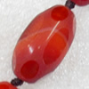 Matte Agate Beads, Oval, 17x31mm, Hole:Approx 1.5mm, Sold per 15.7-inch Strand