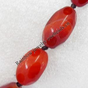 Matte Agate Beads, Oval, 17x31mm, Hole:Approx 1.5mm, Sold per 15.7-inch Strand