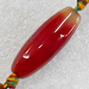 Agate Beads, Oval, 10x30mm, Hole:Approx 1.5mm, Sold per 15.7-inch Strand