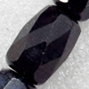 Black Agate Beads, Oval, 10x30mm, Hole:Approx 1.5mm, Sold per 15.7-inch Strand